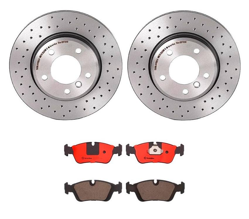 BMW Brembo Brake Kit - Pads and Rotors Front (300mm) (Xtra) (Ceramic) 34116864058 - Brembo 3024066KIT